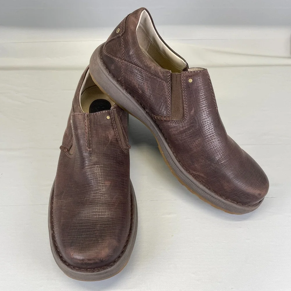 Dr. Martens Shoes Mens Size 12 Brown Leather Slip On Casual Comfort Loafers